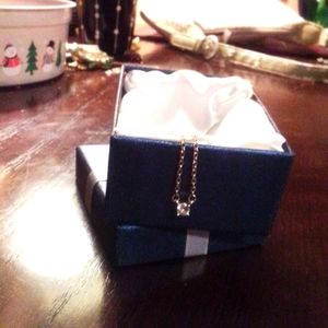 20 inch 10 karat Gold Pated Cubic Zirconia Necklace